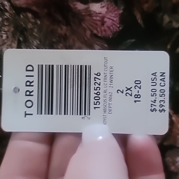 Torrid Lace Front Cutout Bodysuit Floral Pattern - Picture 8 of 11